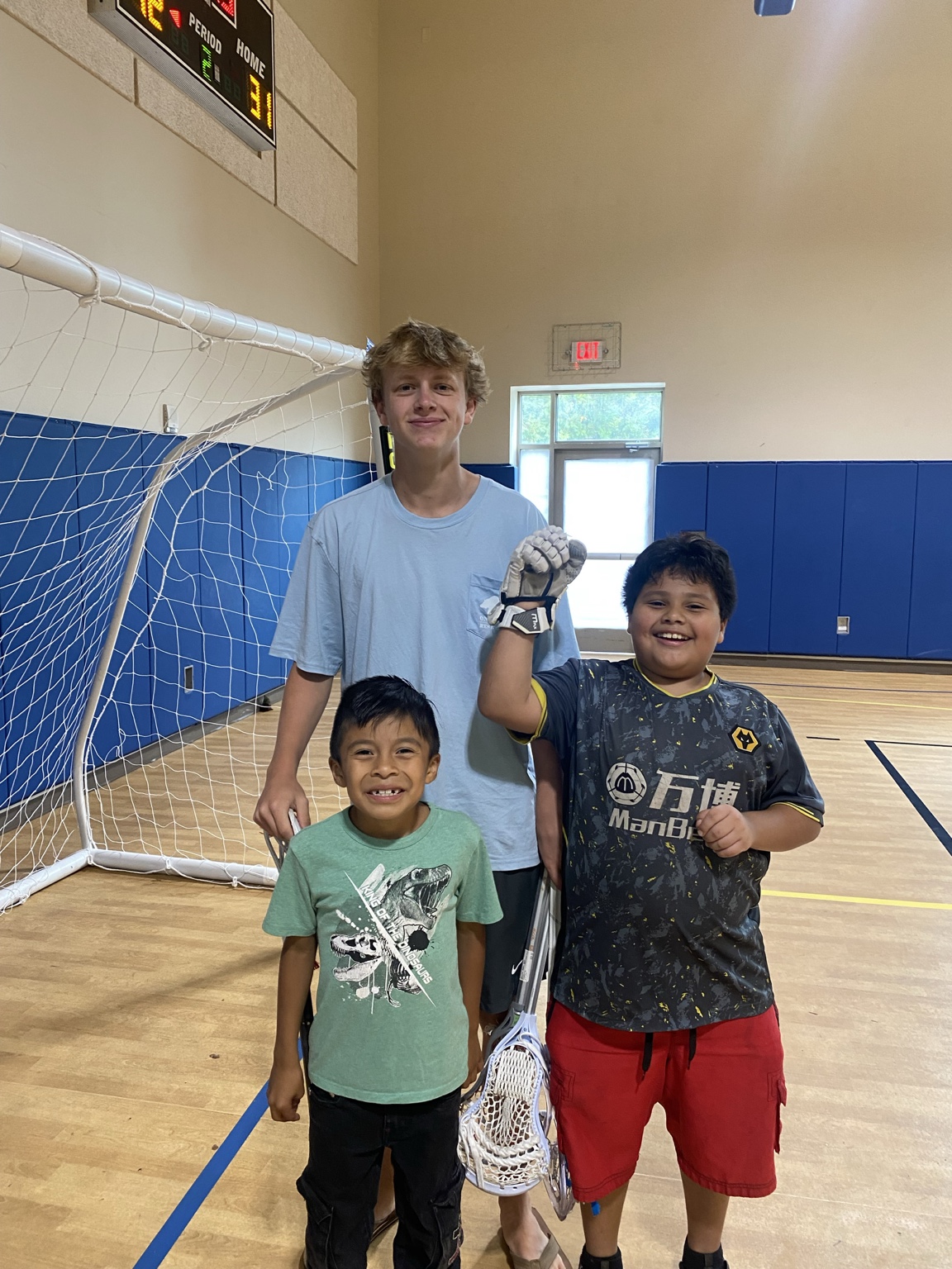 Young lacrosse player at a Passing Hope clinic
